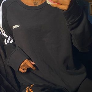 Black and white adidas sweatshirt